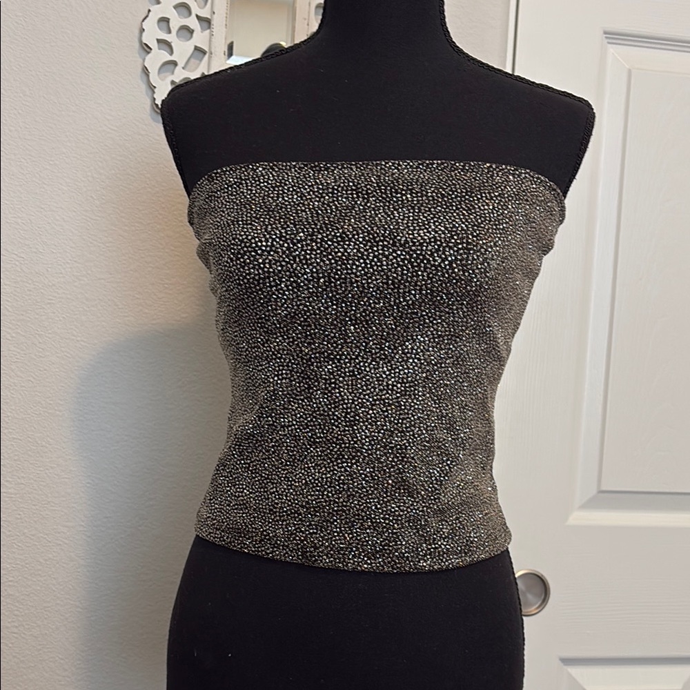 Super sparkly strapless top 90s Forever 21